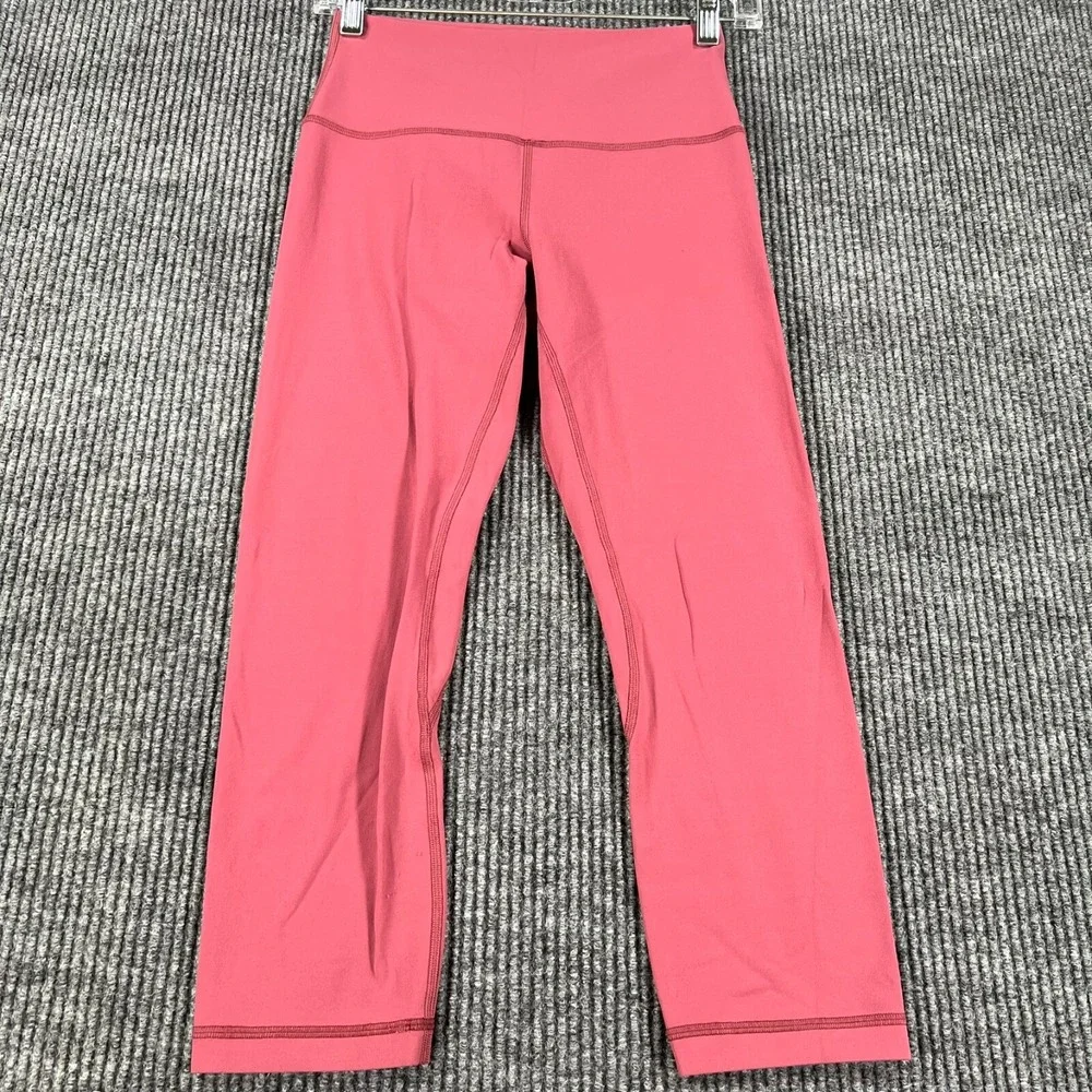 Lululemon Align Crip Leggings Womens Size 6 Pink Activewear Workout Casual Gym